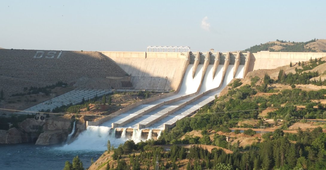A hydroelectric plant is seen in Keban district, Elazığ, eastern Türkiye, June 19, 2026. (AA Photo)