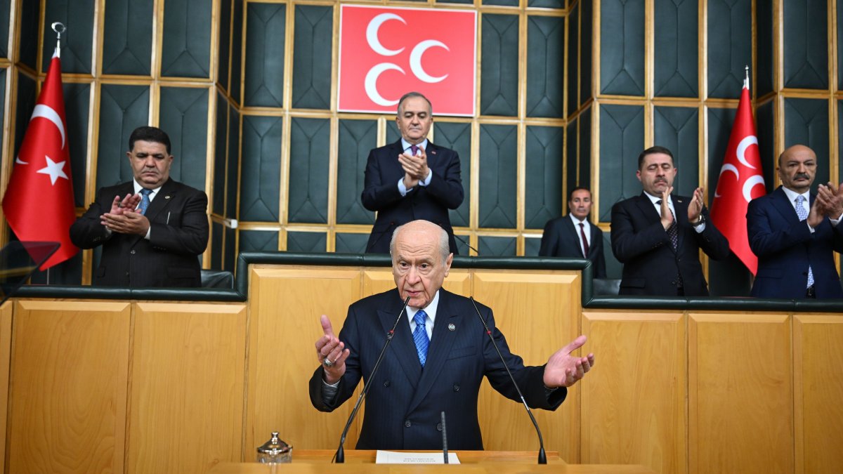 Nationalist Movement Party (MHP) leader Devlet Bahçeli speaks during his party's parliamentary group meeting in Ankara, Türkiye, June 30, 2026. (AA Photo)