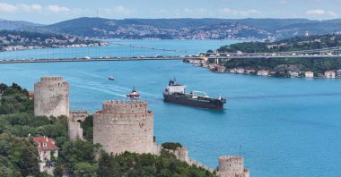 A tanker sails through the Bosporus, Istanbul, Türkiye, June 9, 2026. (AA Photo)