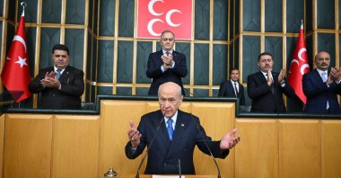 Nationalist Movement Party (MHP) leader Devlet Bahçeli speaks during his party's parliamentary group meeting in Ankara, Türkiye, June 30, 2026. (AA Photo)