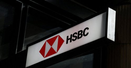 The HSBC logo is displayed outside a bank branch, Sydney, Australia, Aug. 19, 2025. (Reuters Photo)