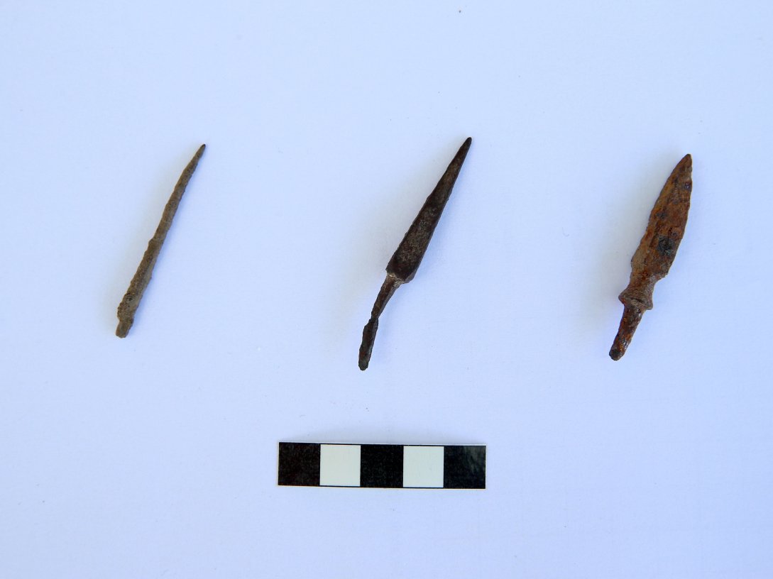 Arrowheads uncovered during excavations, Malazgirt, Türkiye, June 27, 2026. (AA Photo)


Türklere Anadolu'nun kapılarını açan Malazgirt Savaşı'nın yapıldığı alanın tespiti amacıyla yürütülen proje kapsamında, "Selçuklu Şehitliği" olduğu değerlendirilen bölgede yapılan kazılarda döneme ait ok uçları bulundu. ( İbrahim Yaldız - Anadolu Ajansı )