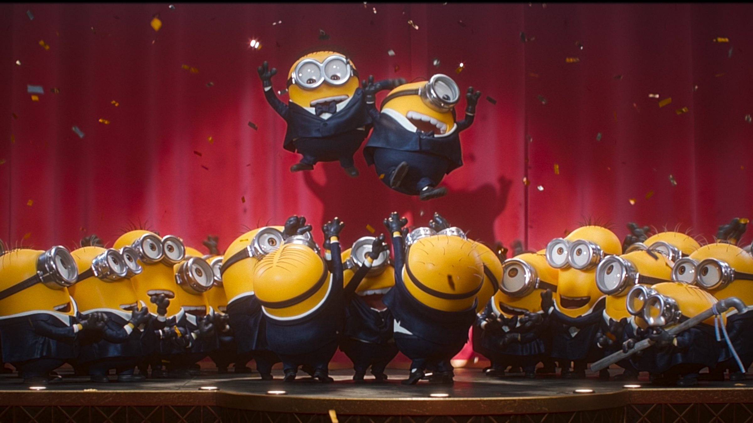This image released by Universal Pictures shows a scene from Illumination's "Minions &amp; Monsters." (AP Photo)