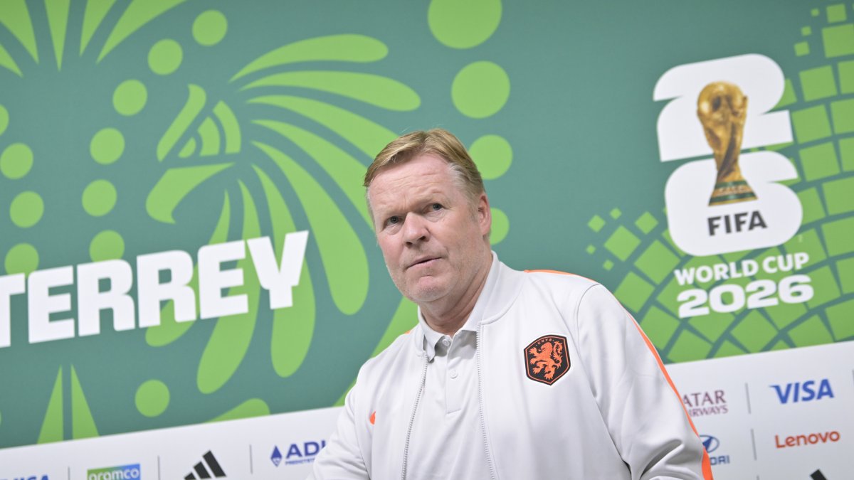 Ronald Koeman, head coach of the Netherlands, attends a press conference, Monterrey, Mexico, June 28, 2026. (EPA Photo)
