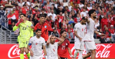 Iran players react after a missed chance during the FIFA World Cup 2026 Group G match against Egypt at Seattle Stadium, Seattle, U.S., June 26, 2026. (AFP Photo)