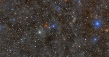 This image provided by NOIRLab shows stars in the constellation Lupus, as captured by the Vera C. Rubin Observatory. (AP Photo)
