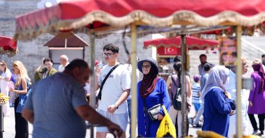 People walk in the Eminönü area of Istanbul, Türkiye, June 29, 2026. (AA Photo)