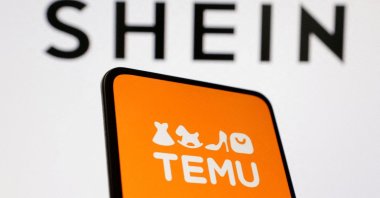 Shein and Temu logos are seen in this illustration created on Aug. 22, 2024. (Reuters Photo)