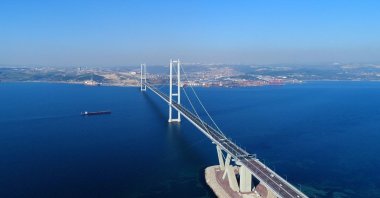 A view of the Osmangazi Bridge spanning the Gulf of Izmit, Türkiye, July 1, 2026. (AA Photo)