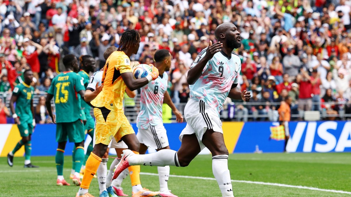 Belgium's Romelu Lukaku celebrates scoring during the 2026 FIFA World Cup Round of 32 against Senegal at Seattle Stadium, Seattle, U.S., July 1, 2026. (Reuters Photo)
