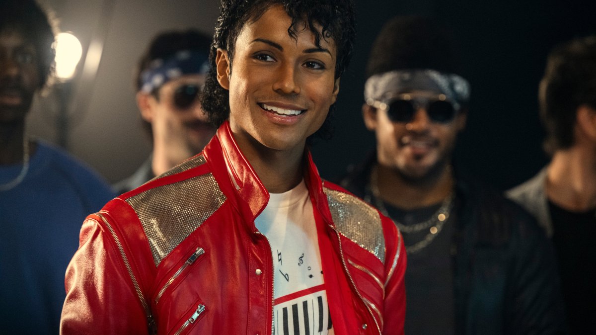 This image released by Lionsgate shows Jaafar Jackson as Michael Jackson in a scene from "Michael." (AP Photo)