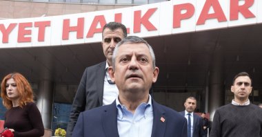 Former Republican People's Party (CHP) leader Özgür Özel speaks to the media at CHP headquarters, Ankara, Türkiye, Oct. 24, 2025. (Getty Images Photo)