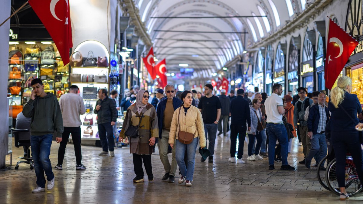 People are seen inside the famous Grand Bazaar, Istanbul, Türkiye, April 30, 2026. (AA Photo)