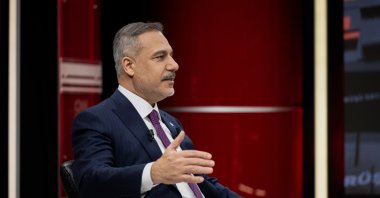 Foreign Minister Hakan Fidan speaks during CNN Türk's program, Ankara, Türkiye, July 2, 2026. (AA Photo)