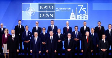 Heads of state pose for a photo during the 75th NATO Summit, Washington, U.S., July 10, 2024. (Getty Images Photo)