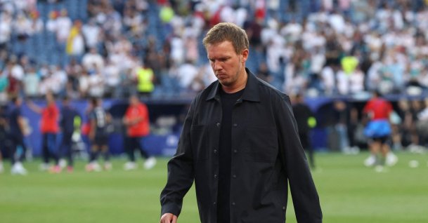Germany head coach Julian Nagelsmann reacts after the penalty shootout loss during the 2026 FIFA World Cup Round of 32 match against Paraguay at Boston Stadium, Foxborough, U.S., June 29, 2026. (AFP Photo)