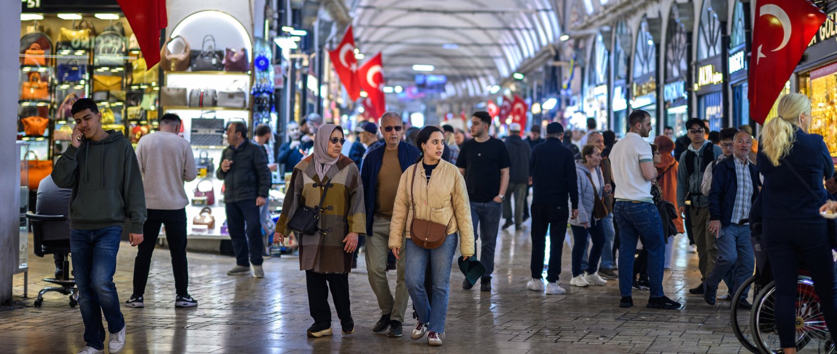 People are seen inside the famous Grand Bazaar, Istanbul, Türkiye, April 30, 2026. (AA Photo)
