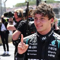 Mercedes driver Kimi Antonelli of Italy celebrates after winning the Sprint ahead of the Formula One British Grand Prix at the Silverstone Circuit racetrack, Silverstone, U.K., July 4, 2026. (EPA Photo)