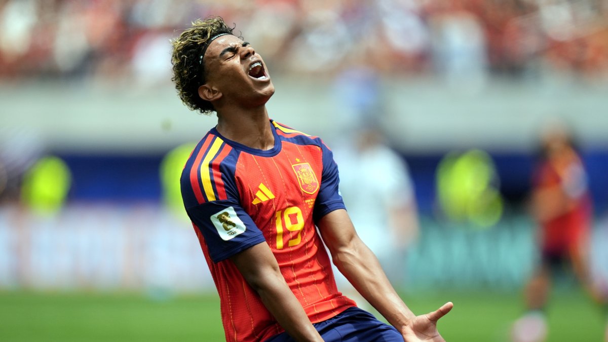 Spain's Lamine Yamal reacts during the FIFA World Cup 2026 Round of 32 match against Austria, Los Angeles, U.S., July 2, 2026. (EPA Photo)