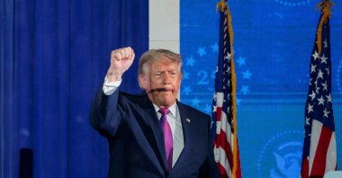 U.S. President Donald Trump attends a celebration for the 250th anniversary of U.S. independence at Mount Rushmore, Keystone, U.S., July 3, 2026. (Reuters Photo)