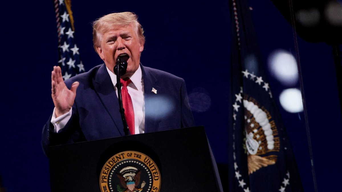 U.S. President Donald Trump speaks at a Fourth of July rally, marking the 250th anniversary of U.S. independence, on the National Mall in Washington, D.C., U.S., July 4, 2026. (Reuters Photo)