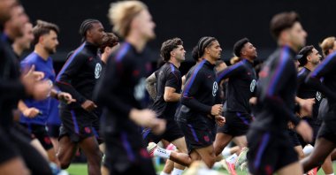 Christian Pulisic (C) and his teammates participate during a training session for the 2026 World Cup, Seattle, Washington, July 03, 2026. (AFP Photo)