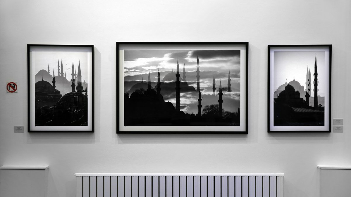 The artworks by Nevzat Yıldırım are on display at the "Sky Dome" exhibition, Istanbul, Türkiye, June 25, 2026. (Photo courtesy of Nevzat Yıldırım)