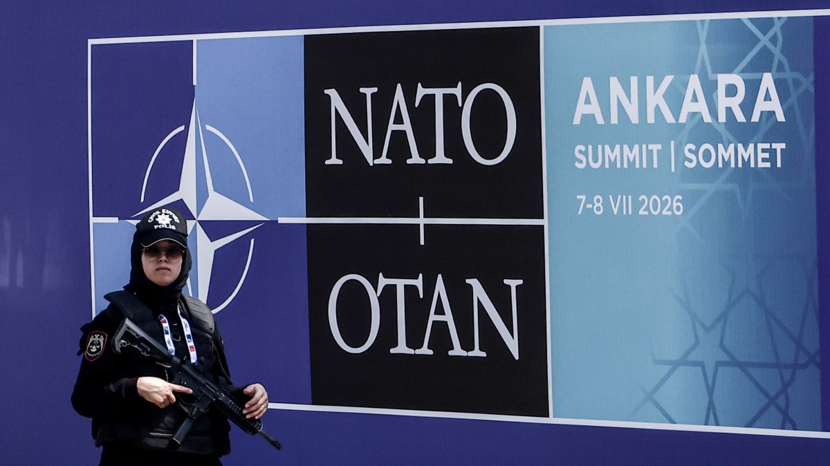A security personnel stands guard near the Presidential Complex ahead of NATO summit, Ankara, Türkiye, July 6, 2026. (EPA Photo)
