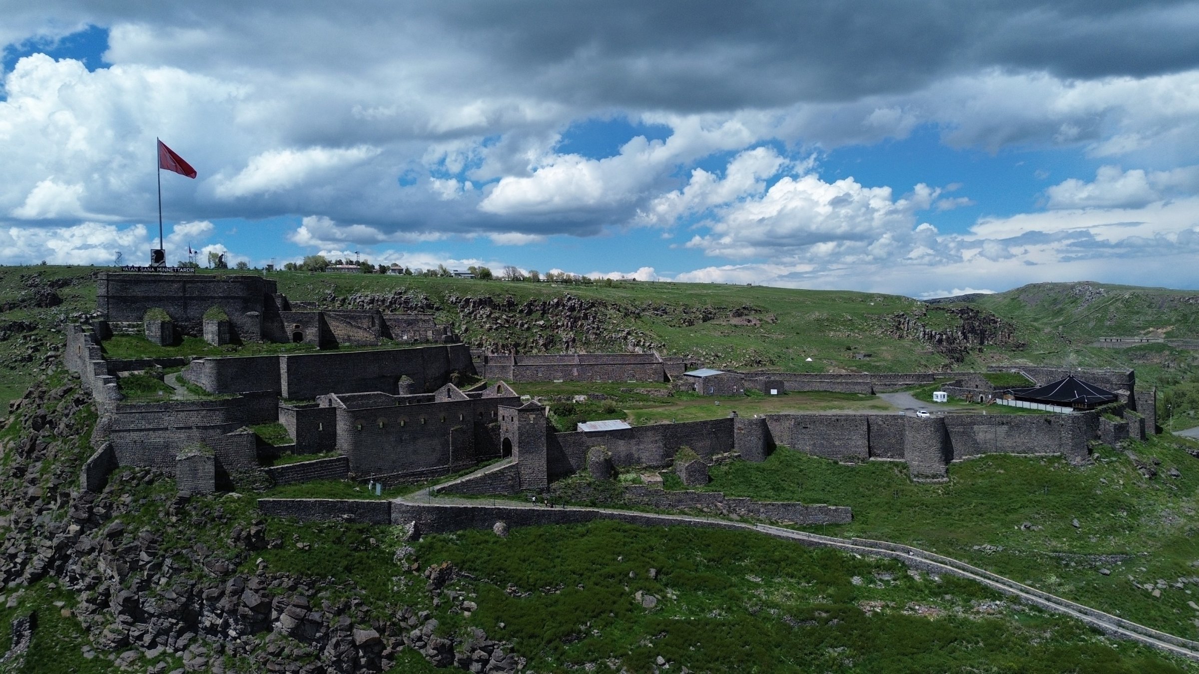 A general view of Kars Castle, Kars, eastern Türkiye, July 5, 2026. (İHA Photo)