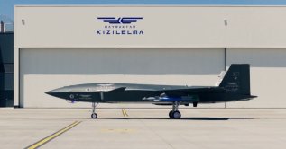 The Bayraktar Kızılelma unmanned fighter jet, developed by Turkish defense company Baykar, June 24, 2026. (IHA Photo)