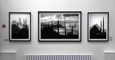 The artworks by Nevzat Yıldırım are on display at the "Sky Dome" exhibition, Istanbul, Türkiye, June 25, 2026. (Photo courtesy of Nevzat Yıldırım)