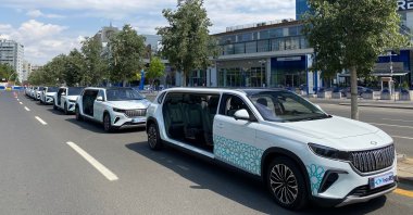 A custom-built limousine versions of Türkiye's first domestic electric car, Togg T10X SUV, Ankara, Türkiye, July 6, 2026. (IHA Photo)