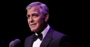 George Clooney speaks onstage during the 51st Chaplin Award Gala honoring him at Alice Tully Hall, Lincoln Center, New York City, U.S., April 27, 2026. (Getty Images Photo)