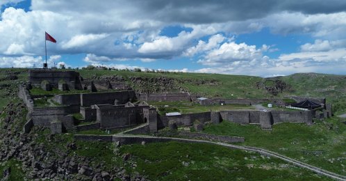A general view of Kars Castle, Kars, eastern Türkiye, July 5, 2026. (İHA Photo)