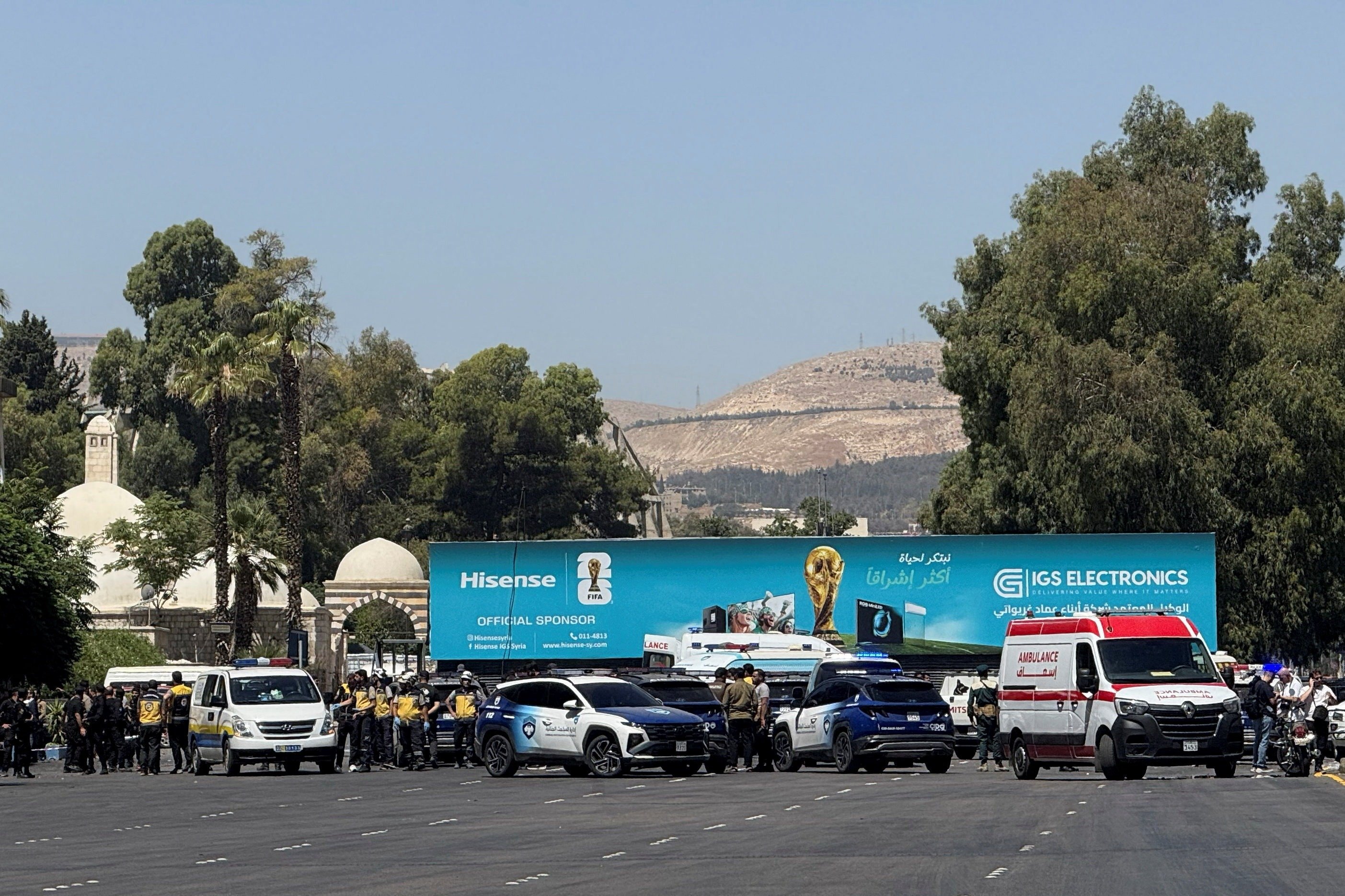 Twin blasts rock Damascus during French President Macron’s visit