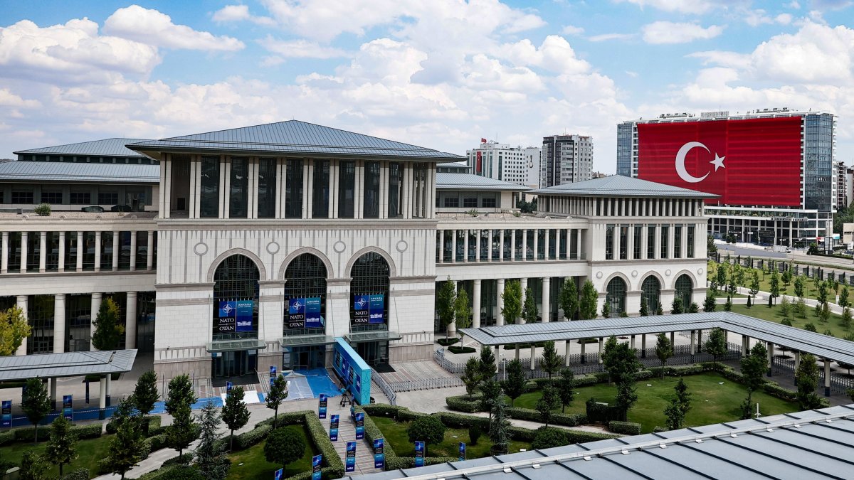 Preparations for the NATO Leaders' Summit at the Presidential Complex are completed, Ankara, Türkiye, July 6, 2026. (EPA)
