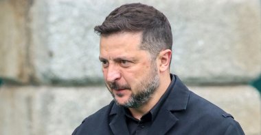 Ukraine's President Volodymyr Zelenskyy arrives to speak at Dublin Castle in Dublin, Ireland, July 1, 2026. (AFP Photo)