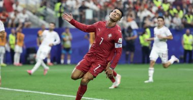 Portugal's forward Cristiano Ronaldo reacts to a missed chance during the 2026 World Cup round of 16 football match, Arlington, U.S., July 6, 2026. (AFP Photo)