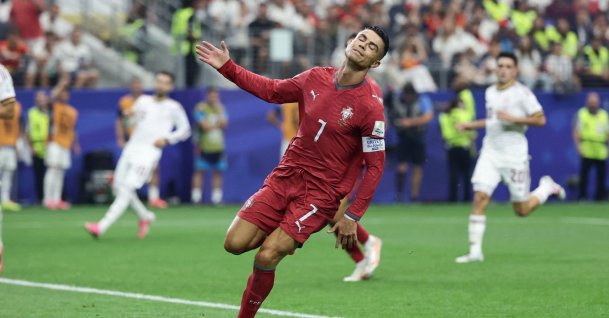 Portugal's forward Cristiano Ronaldo reacts to a missed chance during the 2026 World Cup round of 16 football match, Arlington, U.S., July 6, 2026. (AFP Photo)