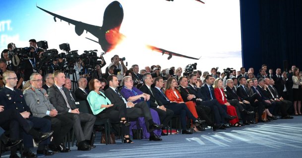 Officials are seen during the NATO Defense Industry Forum, Ankara, Türkiye, July 7, 2026. (AA Photo)