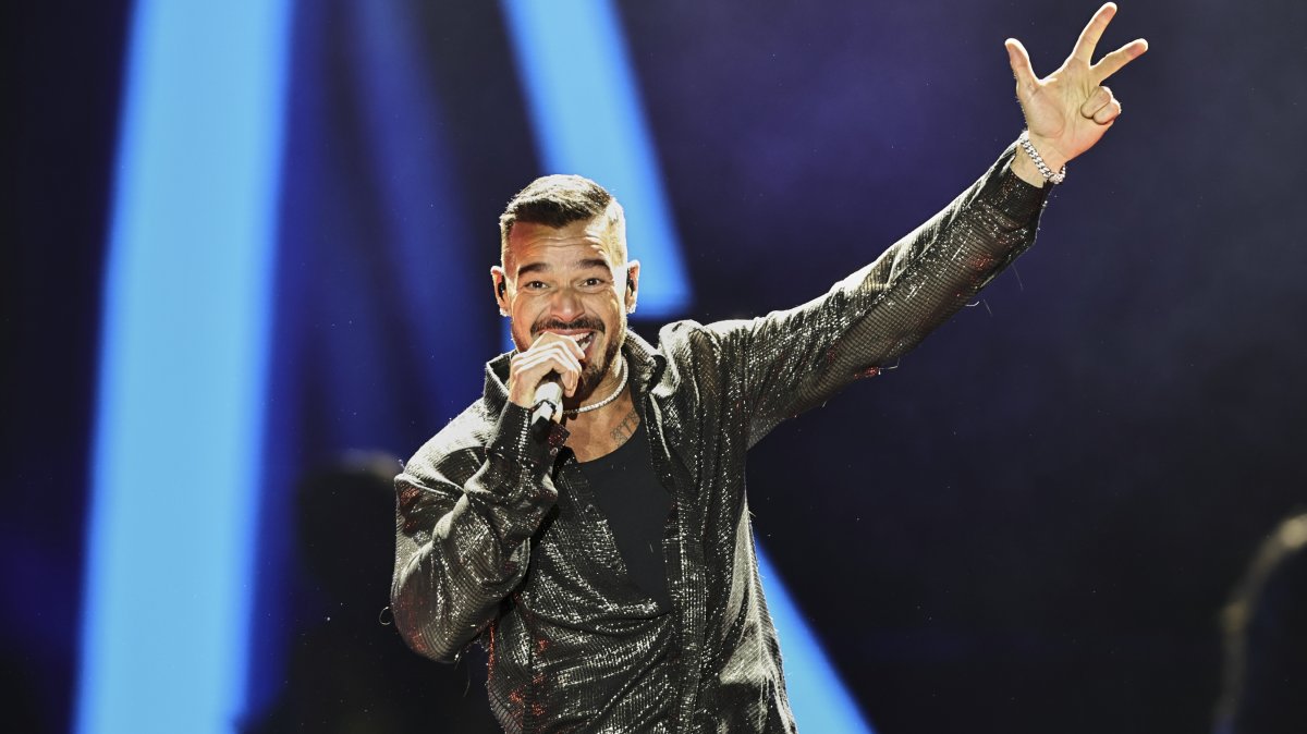 Singer Ricky Martin performs during a concert at Estadio Fray Nano, Mexico City, Mexico, March 14, 2026. (Getty Images Photo)