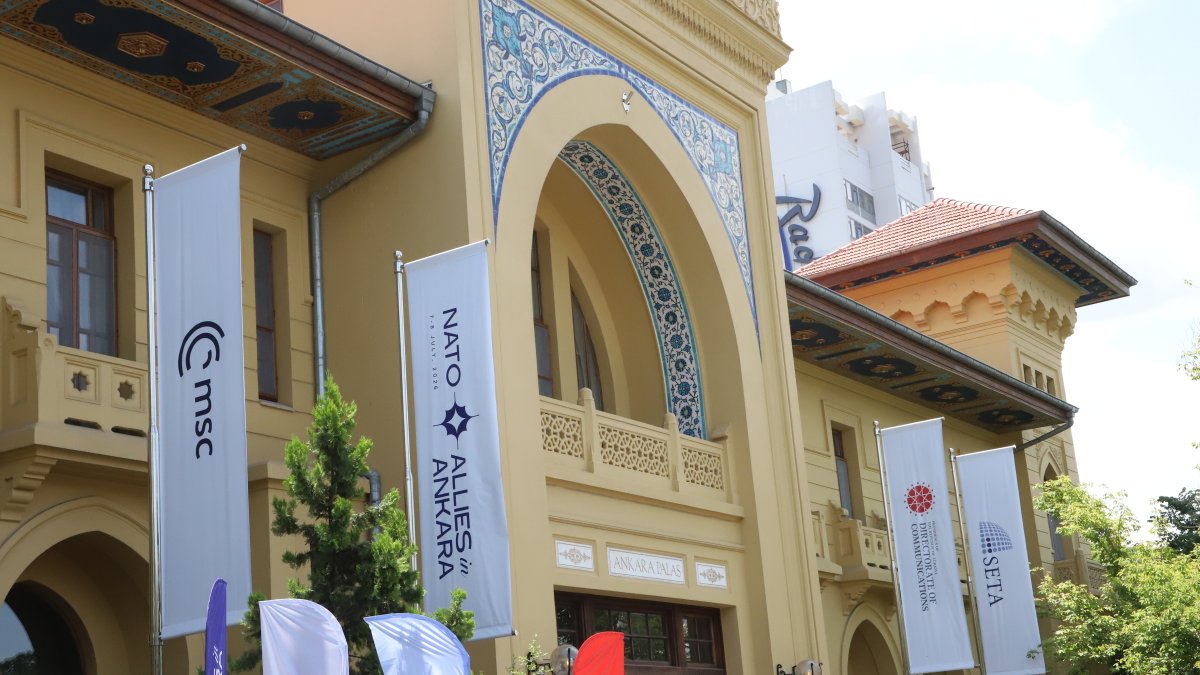 The exterior of Ankara Palas, where the Allies in Ankara Event Hub is held alongside the 2026 NATO summit, Ankara, Türkiye, July 8, 2026. (Daily Sabah Photo)
