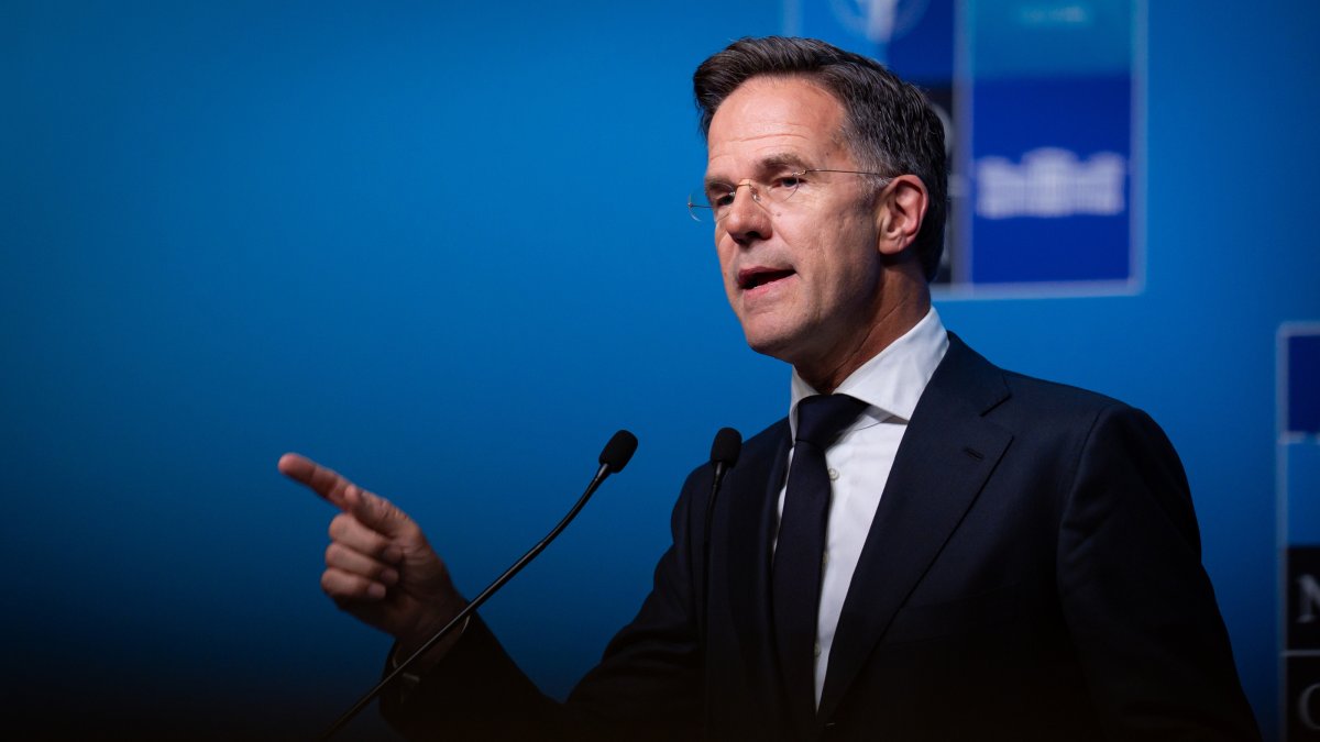 NATO Secretary-General Mark Rutte speaks to reporters after the North Atlantic Council meeting during the second day of the NATO summit, Ankara, Türkiye, July 8, 2026. (AA Photo)