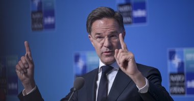 NATO Secretary-General Mark Rutte speaks to journalists, Ankara, Türkiye, July 8, 2026. (AA Photo)