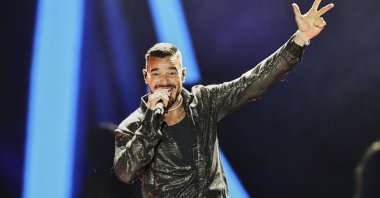 Singer Ricky Martin performs during a concert at Estadio Fray Nano, Mexico City, Mexico, March 14, 2026. (Getty Images Photo)