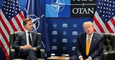 U.S. President Donald Trump and NATO Secretary-General Mark Rutte hold a bilateral meeting on the sidelines of the NATO leaders' summit, Ankara, Türkiye, July 8, 2026. (Reuters Photo)