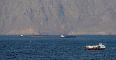 Ships and tankers in the Strait of Hormuz off the coast of Musandam, Oman, April 18, 2026. (Reuters Photo)