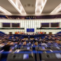 Participants attend a session at the European Parliament, Strasbourg, France, June 15, 2026. (EPA Photo)