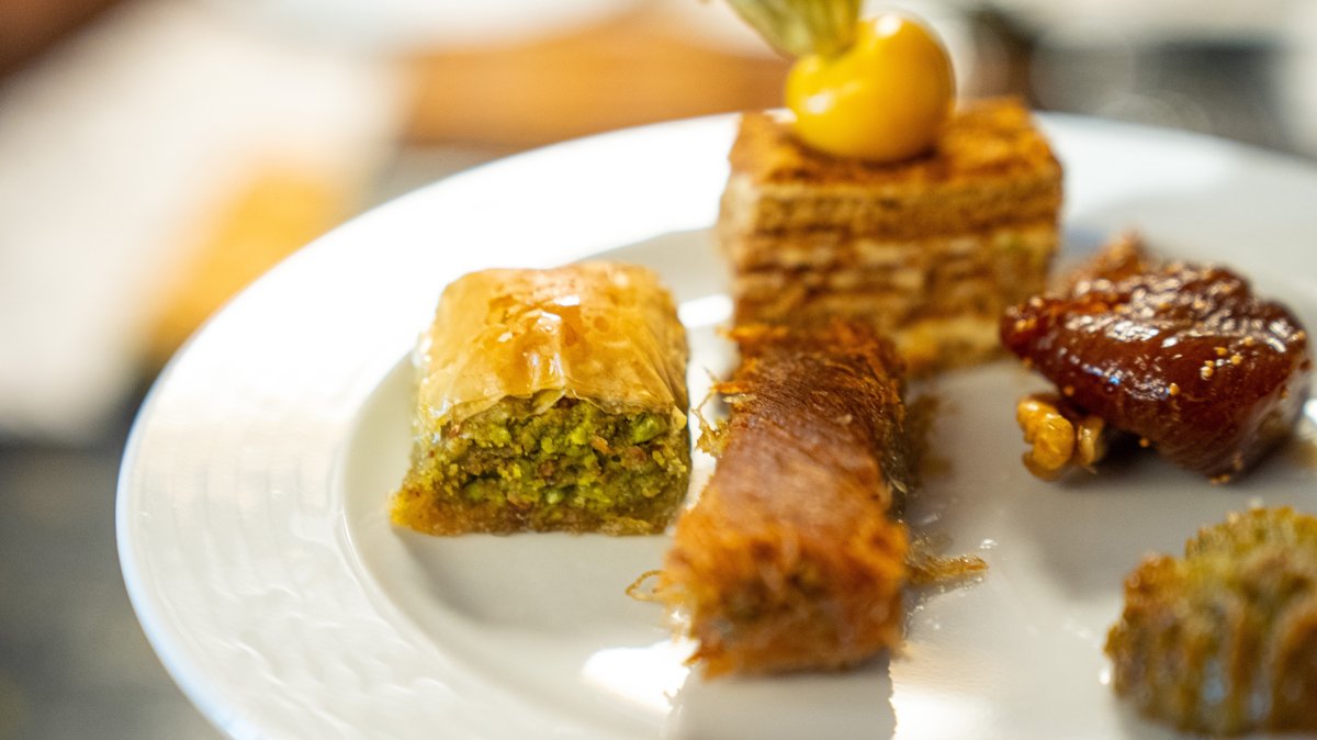 A plate of Turkish desserts served at the 36th NATO summit, Ankara, Türkiye, June 8, 2026. (AA Photo)