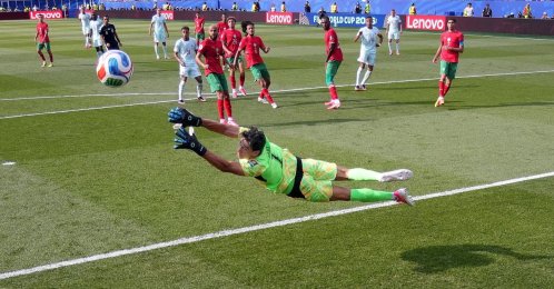 France's Kylian Mbappe scores their first goal past Morocco's Yassine Bounou during the FIFA World Cup 2026 quarterfinal match between France and Morocco at the Boston Stadium, Foxborough, Massachusetts, U.S., July 9, 2026. (Reuters Photo)